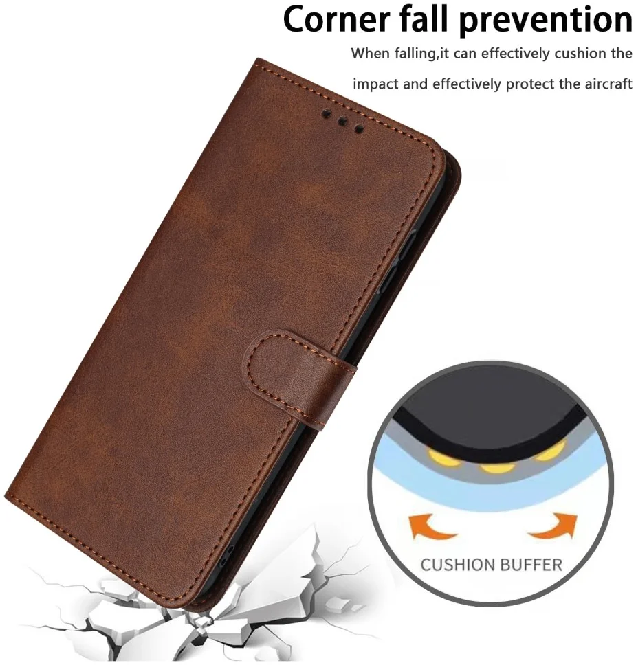 Oppo A60 4G Hoesje Wallet Book Case Kunstleer Bruin afbeelding 6