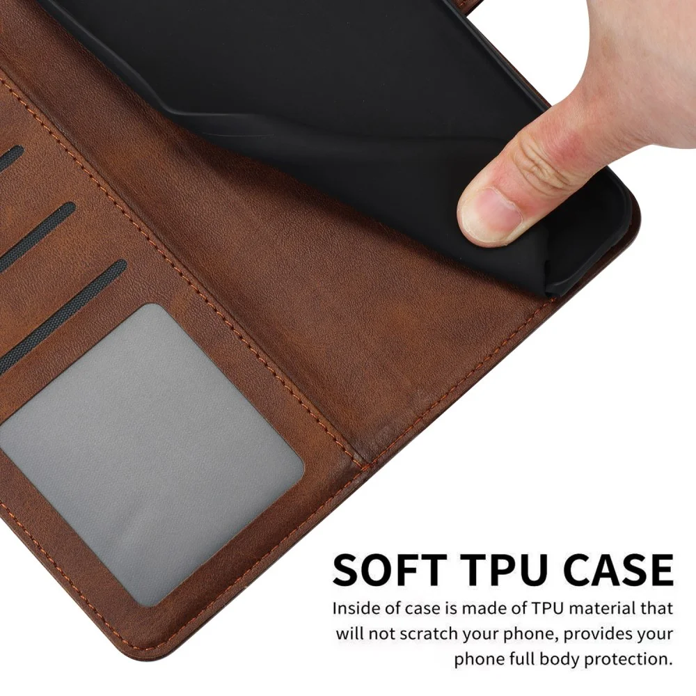 Oppo A60 4G Hoesje Wallet Book Case Kunstleer Bruin afbeelding 8