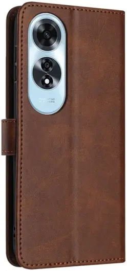 Oppo A60 4G Hoesje Wallet Book Case Kunstleer Bruin afbeelding 11