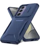 Samsung Galaxy S24 FE Hoesje Hybride Back Cover met Camera Slider Blauw