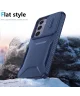 Samsung Galaxy S24 FE Hoesje Hybride Back Cover met Camera Slider Blauw