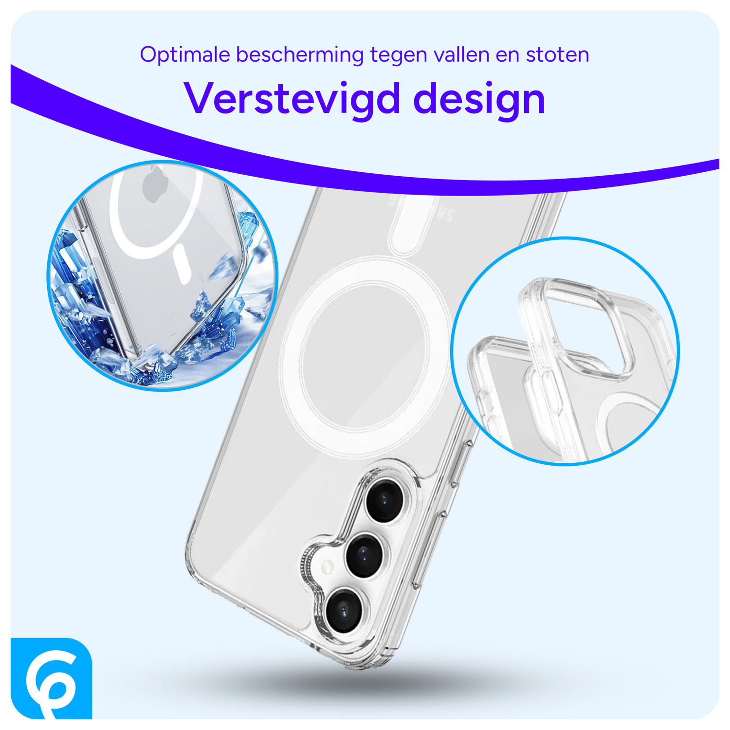 Samsung Galaxy S24 FE Hoesje met MagSafe Dun TPU Back Cover Transparant afbeelding 2