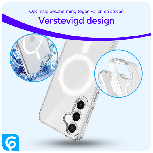 Samsung Galaxy S24 FE Hoesje met MagSafe Dun TPU Back Cover Transparant afbeelding 2
