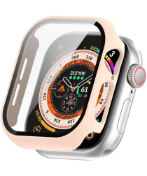 Apple Watch 10 42MM Hoesje - Case met Ingebouwde Tempered Glass - Roze