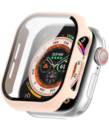 Apple Watch 10 42MM Hoesje - Case met Ingebouwde Tempered Glass - Roze Cases