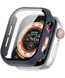 Apple Watch 10 42MM Hoesje - Case met Ingebouwde Tempered Glass - Blauw