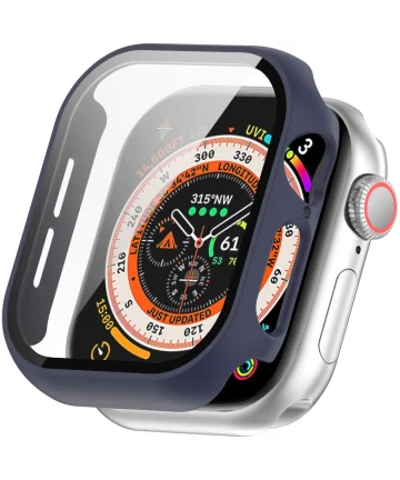 Apple Watch 10 42MM Hoesje - Case met Ingebouwde Tempered Glass - Blauw Cases