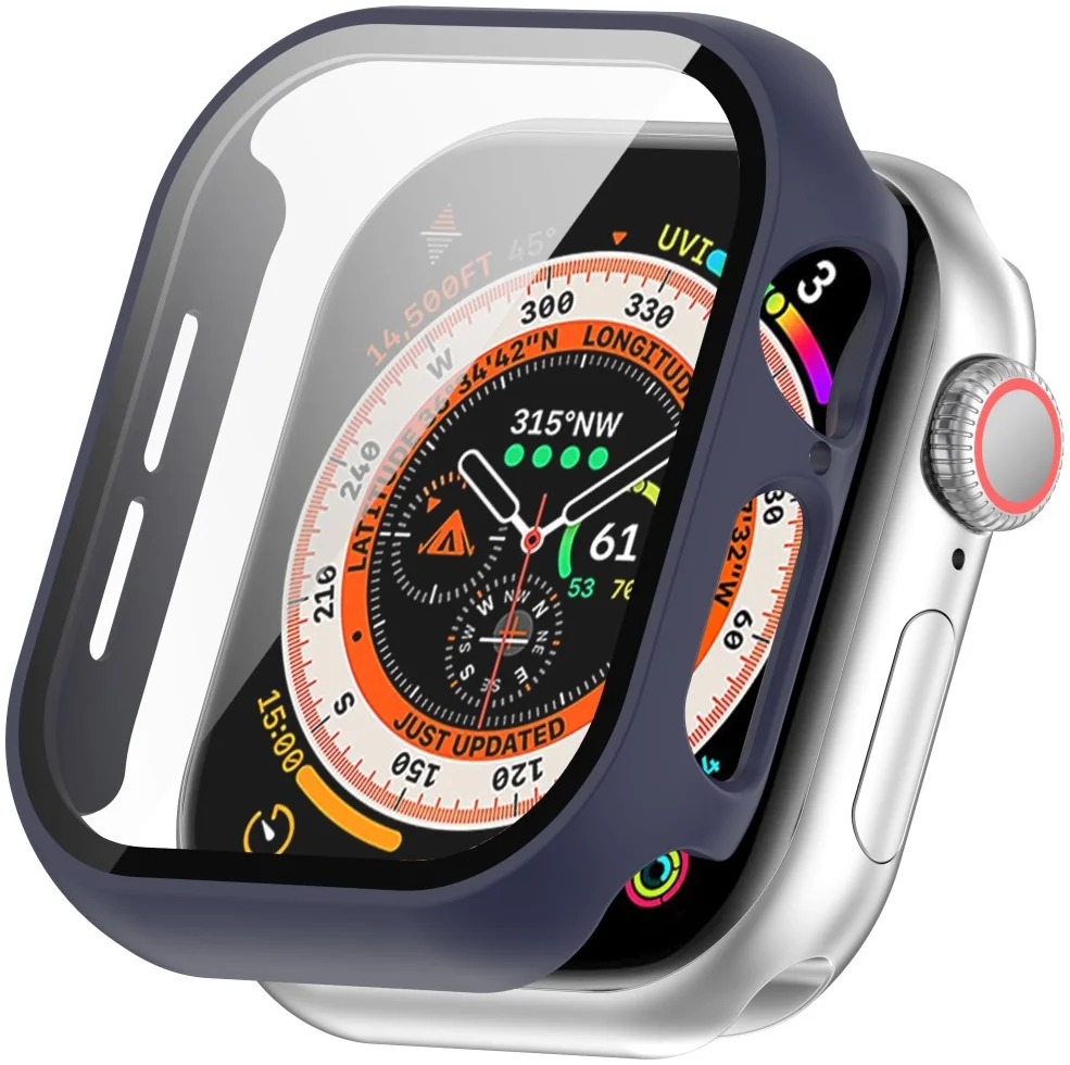 Apple Watch 10 46MM Hoesje - Case met Ingebouwde Tempered Glass - Blauw afbeelding 1