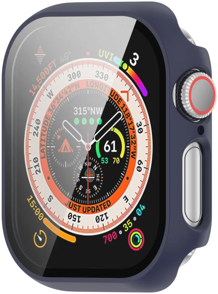 Apple Watch 10 46MM Hoesje - Case met Ingebouwde Tempered Glass - Blauw afbeelding 5