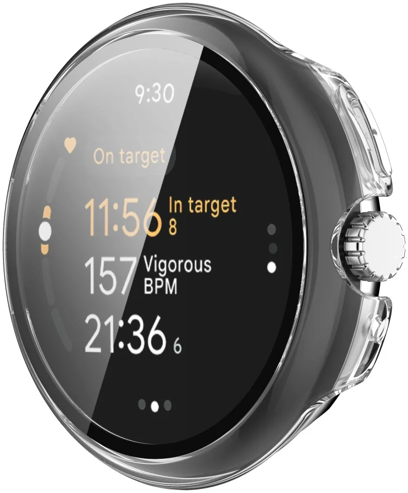 Google Pixel Watch 3 41MM Hoesje - Bumper Case met Tempered Glass - Transparant afbeelding 4