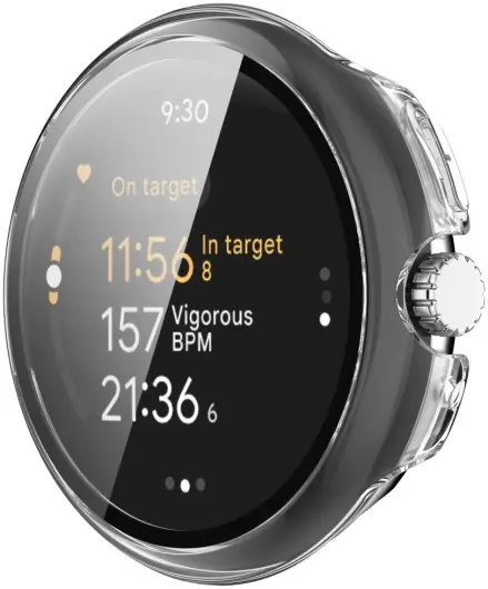 Google Pixel Watch 3 41MM Hoesje - Bumper Case met Tempered Glass - Transparant afbeelding 4