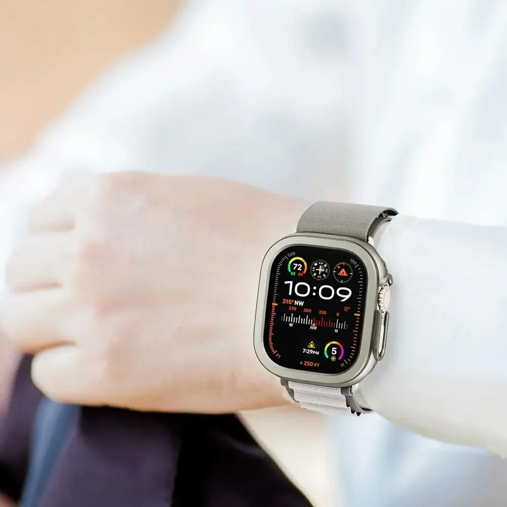 Apple Watch 10 46MM Hoesje Aluminium Bumper Frame Titanium Goud afbeelding 10