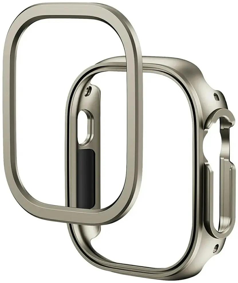 Apple Watch 10 46MM Hoesje Aluminium Bumper Frame Titanium Goud afbeelding 2