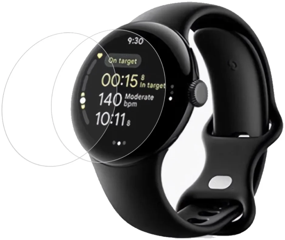 Google Pixel Watch 3 45MM Screen Protector TPU Display Folie (2-Pack) afbeelding 1
