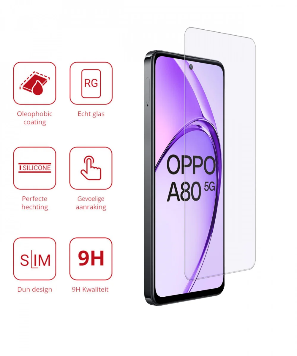 Rosso Oppo A80 9H Tempered Glass Screen Protector afbeelding 2