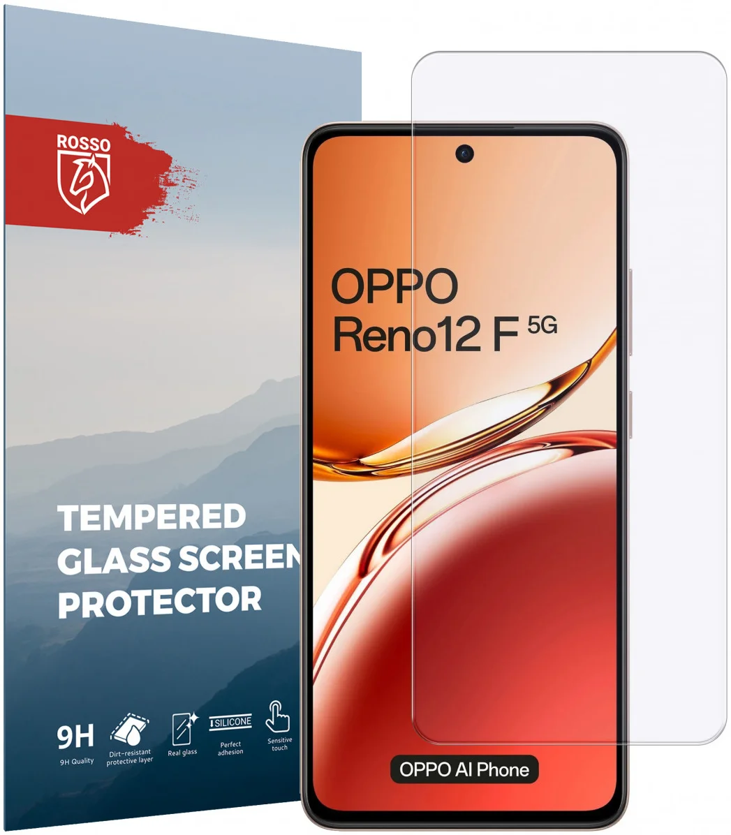 Rosso Oppo Reno 12 F 9H Tempered Glass Screen Protector afbeelding 1