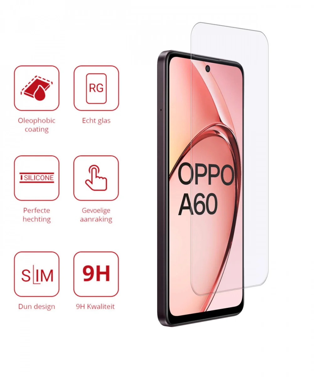 Rosso Oppo A60 4G 9H Tempered Glass Screen Protector afbeelding 2
