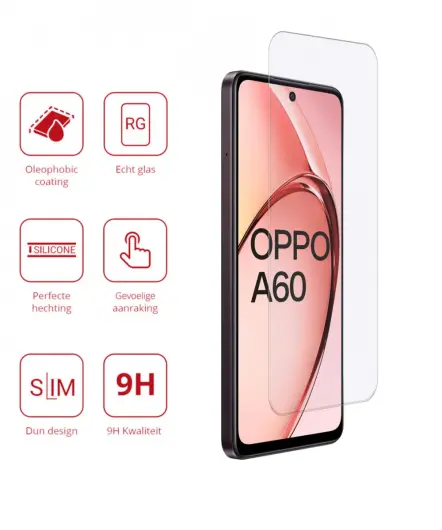 Rosso Oppo A60 4G 9H Tempered Glass Screen Protector afbeelding 2