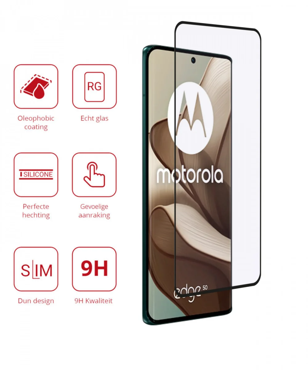 Rosso Motorola Edge 50 9H Tempered Glass Screen Protector afbeelding 2