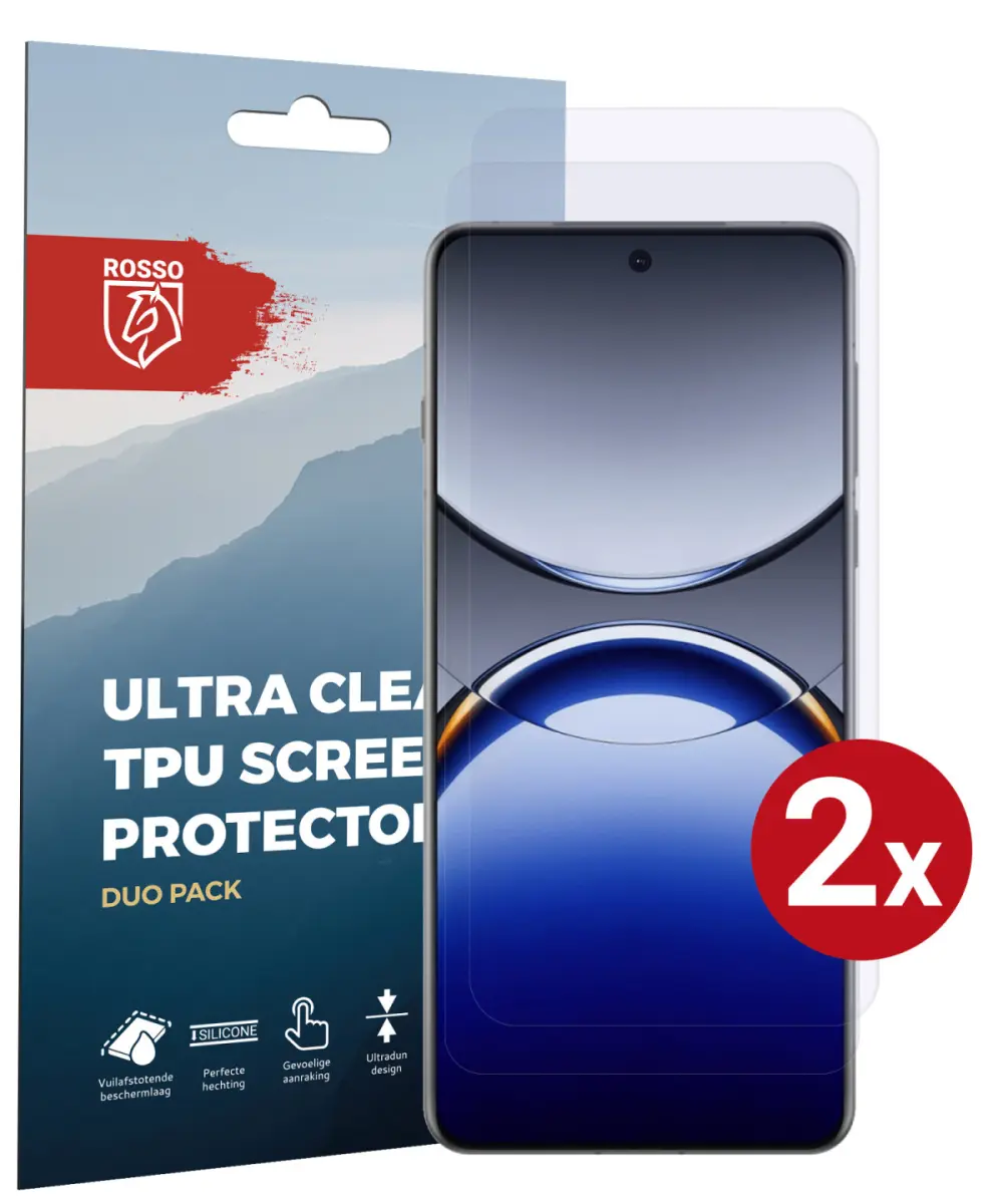 Rosso Oppo Find X8 Screen Protector Case Friendly Folie Duo Pack afbeelding 1