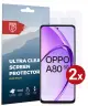 Rosso Oppo A80 Screen Protector Case Friendly Folie Duo Pack