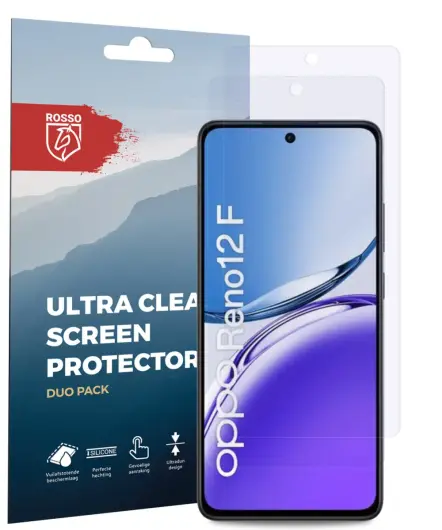Rosso Oppo Reno 12 F Screen Protector Case Friendly Folie Duo Pack afbeelding 6