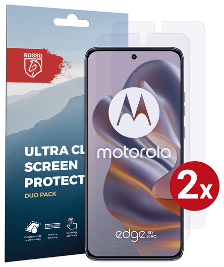 Rosso Motorola Edge 50 Neo Screen Protector Case Friendly Folie Duo Pack afbeelding 1