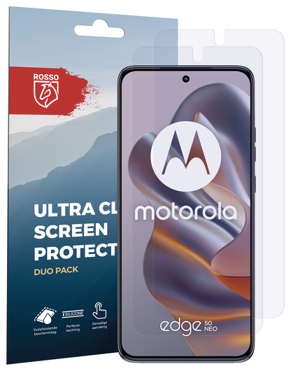 Rosso Motorola Edge 50 Neo Screen Protector Case Friendly Folie Duo Pack afbeelding 8