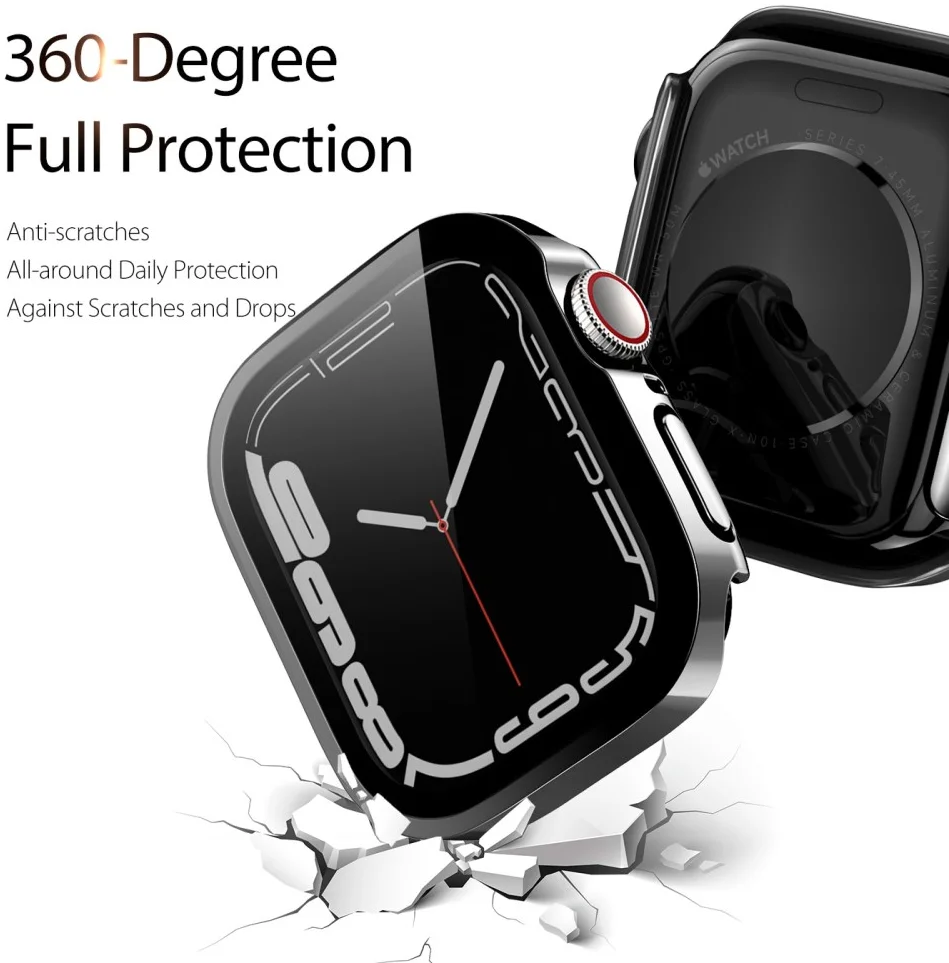 Dux Ducis Hamo - Apple Watch 10 42MM Hoesje - Full Protect - Zwart afbeelding 3