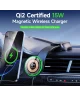 Duzzona Qi2 MagSafe Dashboard Telefoonhouder Auto met Opladen 15W Transparant