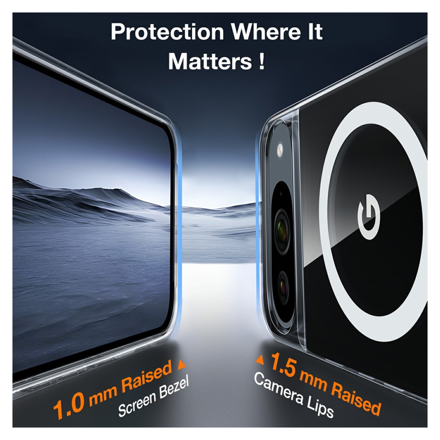 TORRAS Pstand Google Pixel 9 / 9 Pro Hoesje MagSafe met Kickstand Transparant afbeelding 5
