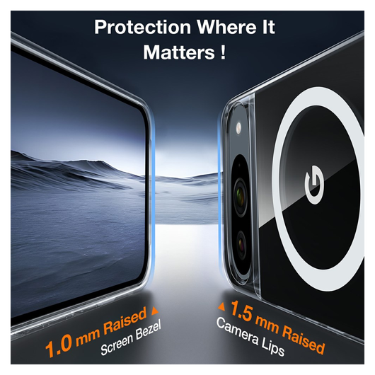 TORRAS Pstand Google Pixel 9 / 9 Pro Hoesje MagSafe met Kickstand Transparant afbeelding 5