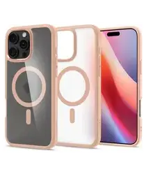 Spigen Ultra Hybrid MagFit iPhone 16 Pro Hoesje MagSafe Frosted Roze Titanium afbeelding