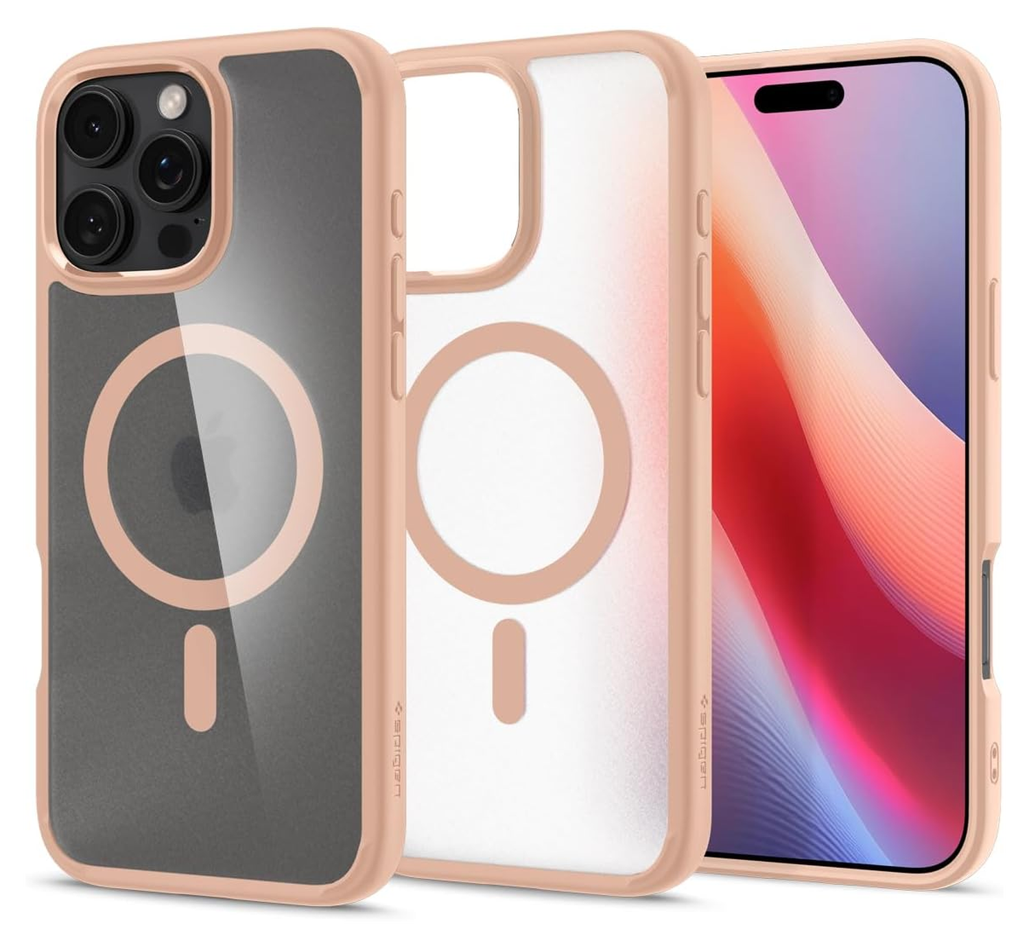 Spigen Ultra Hybrid MagFit iPhone 16 Pro Hoesje MagSafe Frosted Roze Titanium afbeelding 1