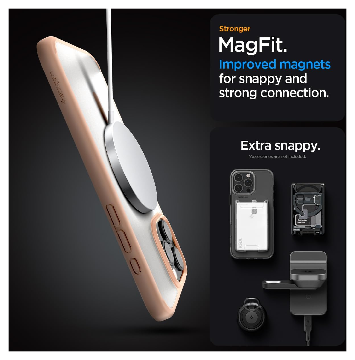 Spigen Ultra Hybrid MagFit iPhone 16 Pro Hoesje MagSafe Frosted Roze Titanium afbeelding 3