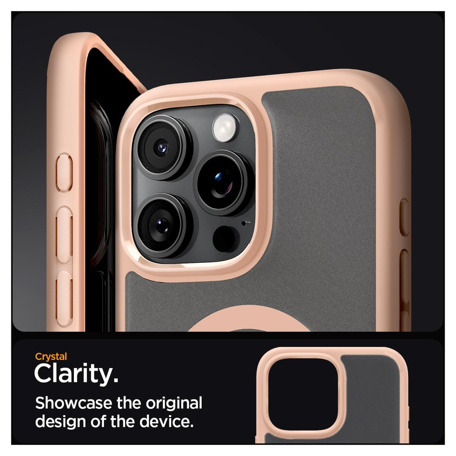 Spigen Ultra Hybrid MagFit iPhone 16 Pro Hoesje MagSafe Frosted Roze Titanium afbeelding 4