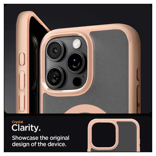 Spigen Ultra Hybrid MagFit iPhone 16 Pro Hoesje MagSafe Frosted Roze Titanium afbeelding 4