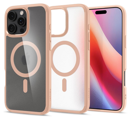 Spigen Ultra Hybrid MagFit iPhone 16 Pro Hoesje MagSafe Frosted Roze Titanium afbeelding