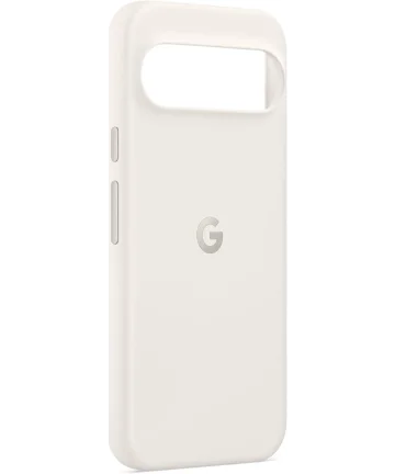 Origineel Google Pixel 9 Pro XL Hoesje Duurzaam Siliconen Back Cover Beige Hoesjes