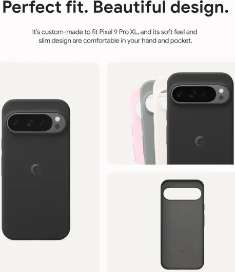 Origineel Google Pixel 9 Pro XL Hoesje Duurzaam Siliconen Back Cover Beige afbeelding 4
