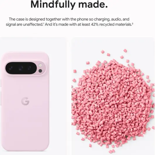 Origineel Google Pixel 9 Pro XL Hoesje Duurzaam Siliconen Back Cover Beige afbeelding 5