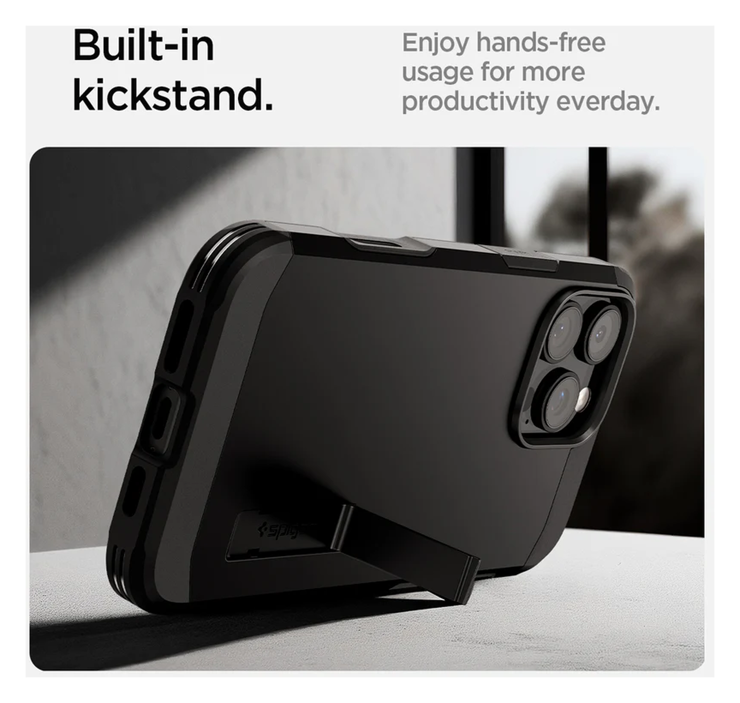 Spigen Tough Armor T iPhone 16 Pro Hoesje MagSafe Back Cover Zwart afbeelding 12
