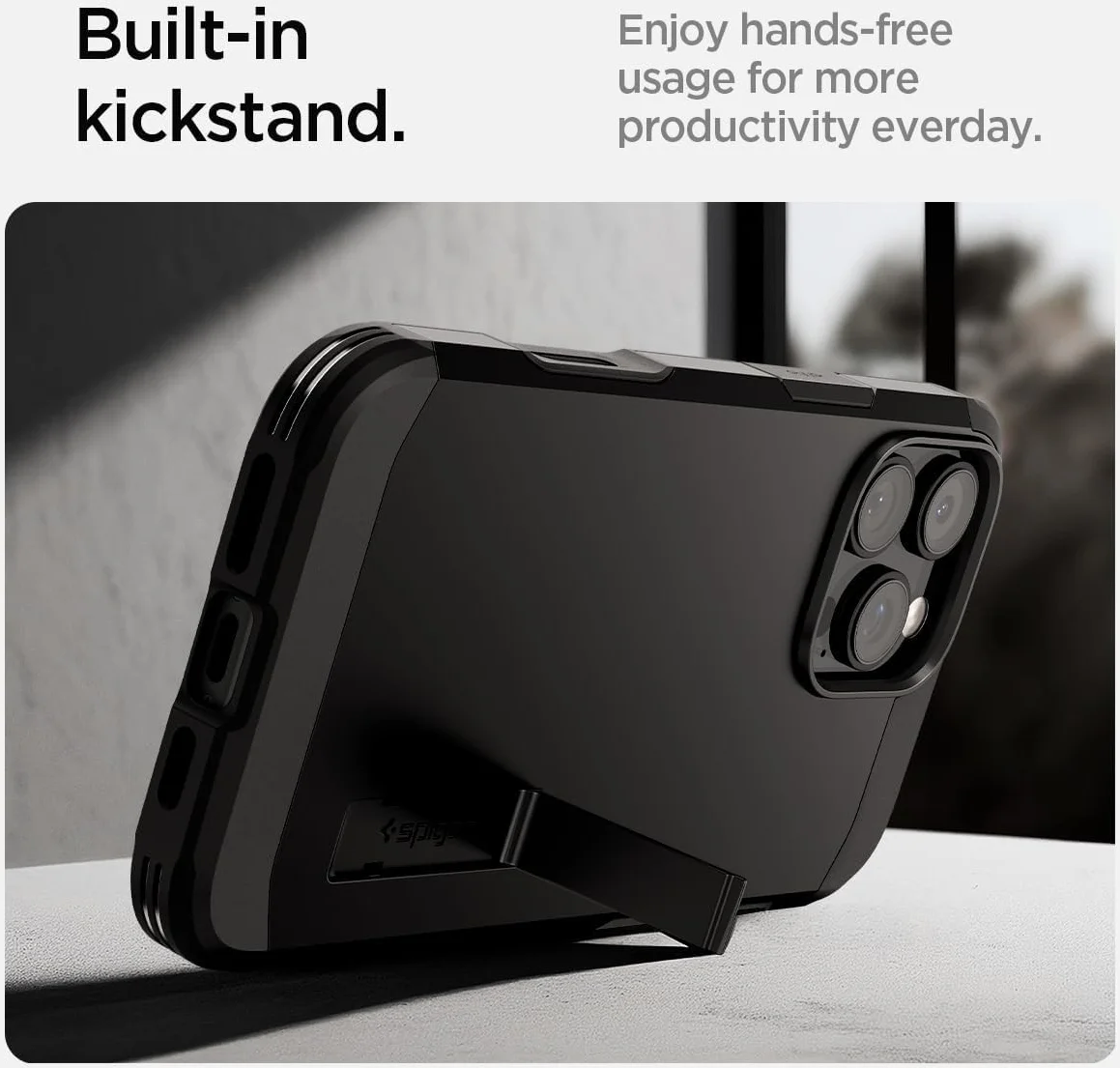 Spigen Tough Armor T iPhone 16 Pro Max Hoesje MagSafe Back Cover Zwart afbeelding 5