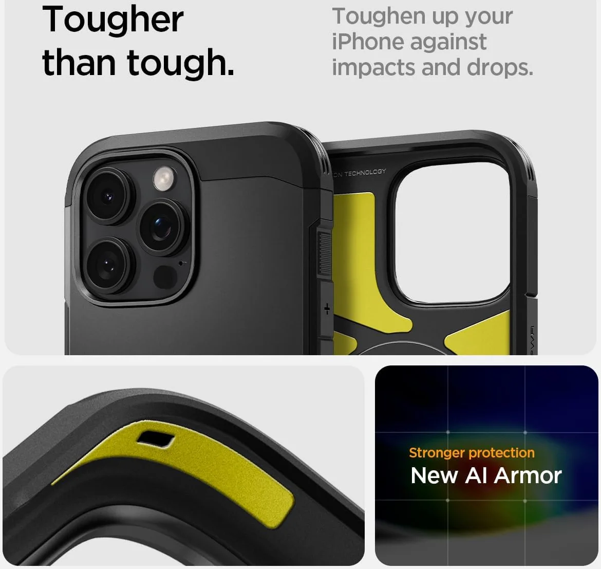 Spigen Tough Armor T iPhone 16 Pro Max Hoesje MagSafe Back Cover Zwart afbeelding 6