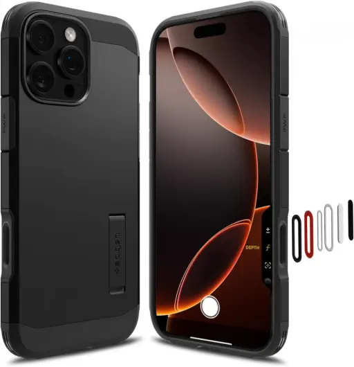 Spigen Tough Armor T iPhone 16 Pro Max Hoesje MagSafe Back Cover Zwart afbeelding 1