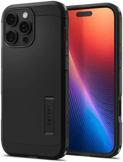 Spigen Tough Armor T iPhone 16 Pro Max Hoesje MagSafe Back Cover Zwart afbeelding 2