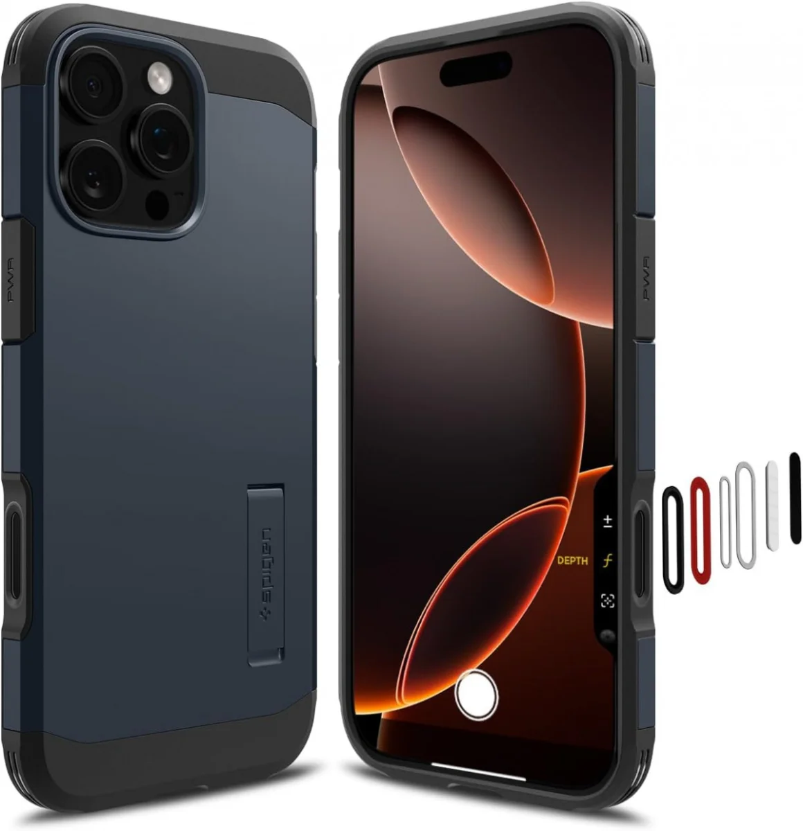 Spigen Tough Armor T iPhone 16 Pro Max Hoesje MagSafe Back Cover Metal Slate afbeelding 1