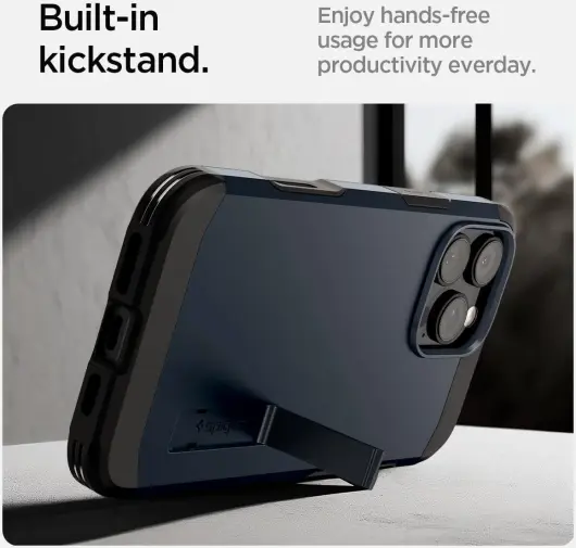 Spigen Tough Armor T iPhone 16 Pro Max Hoesje MagSafe Back Cover Metal Slate afbeelding 5