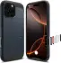 Spigen Tough Armor T iPhone 16 Pro Max Hoesje MagSafe Back Cover Metal Slate