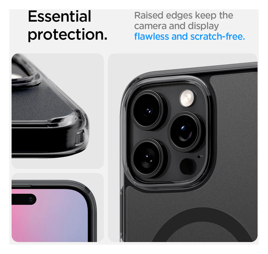 Spigen Ultra Hybrid T iPhone 16 Pro Max Hoesje MagSafe Back Cover Frosted Zwart afbeelding 9